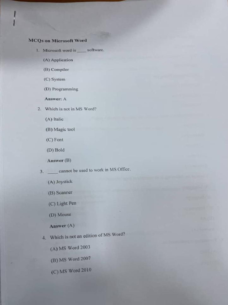 Computer Ms Word | PDF