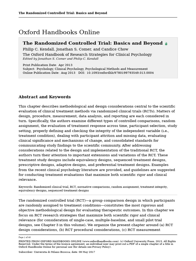 Understanding Randomized Controlled Trials | PDF | Randomized ...