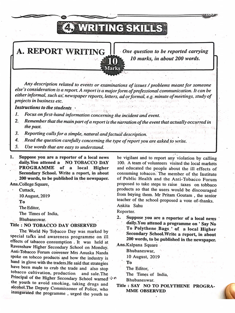 Report Writing Note | PDF