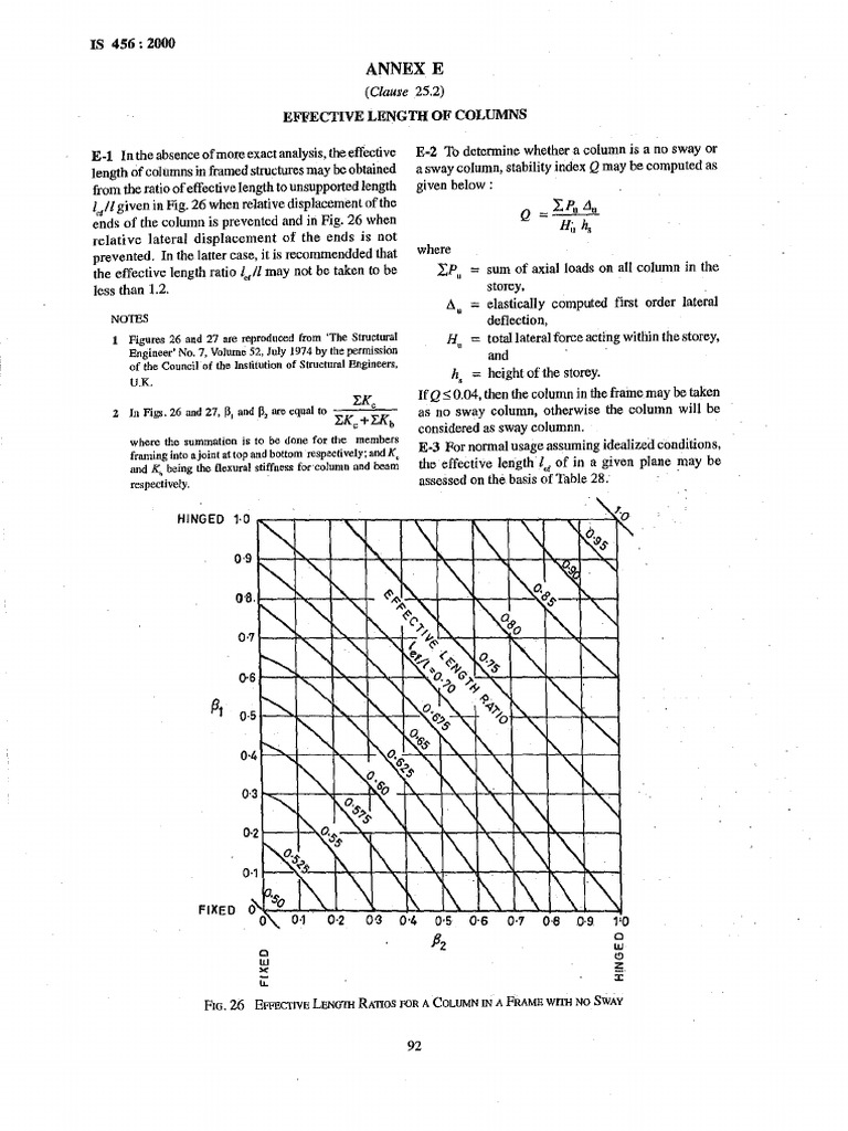 Effective Length of Columns in Framed Structures | PDF | Beam ...