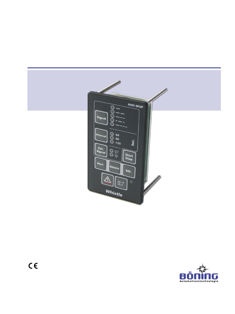 Whistle Operation Panel AHD-WOP Guide | PDF | Safety | Electrical Connector