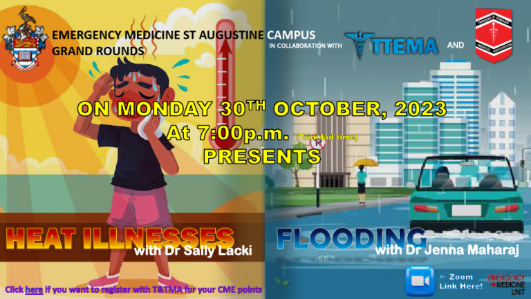 EM Grand Rounds October 2023 - Heat Illnesses and Flooding-1 | PDF