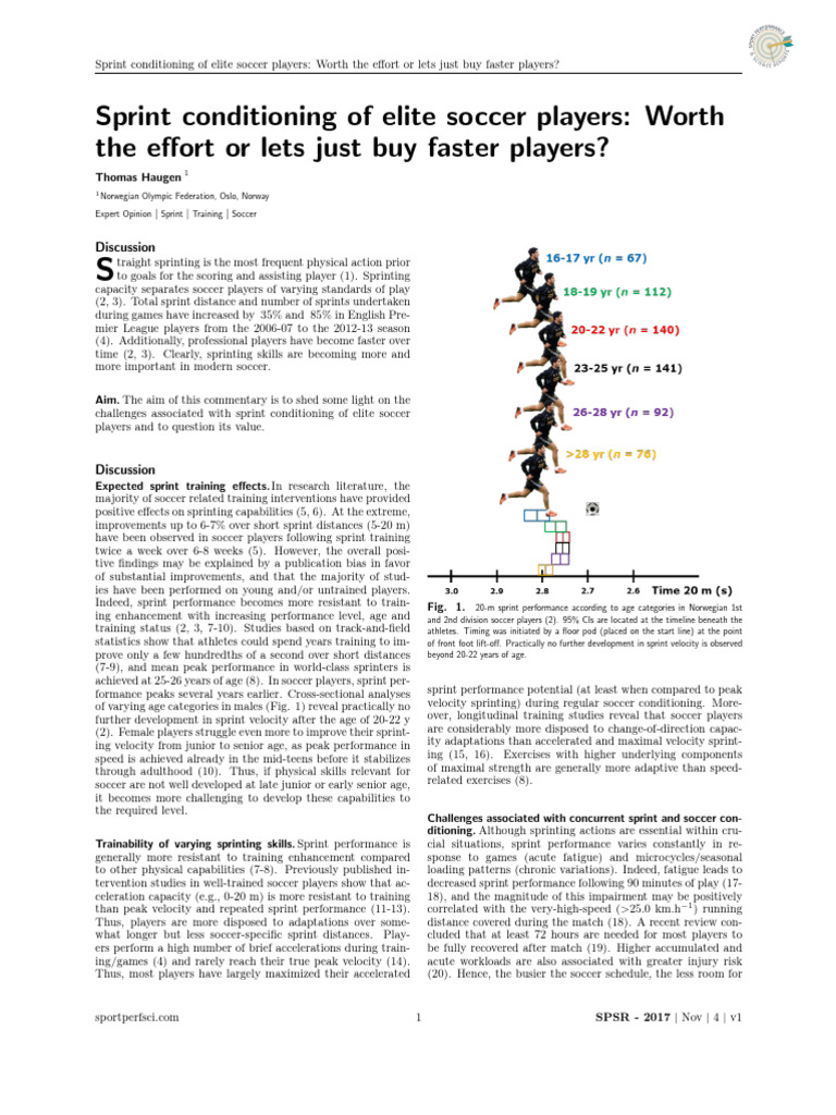 MO 7 - Sprint Conditioning of Elite Soccer Players - Worth the Effort ...