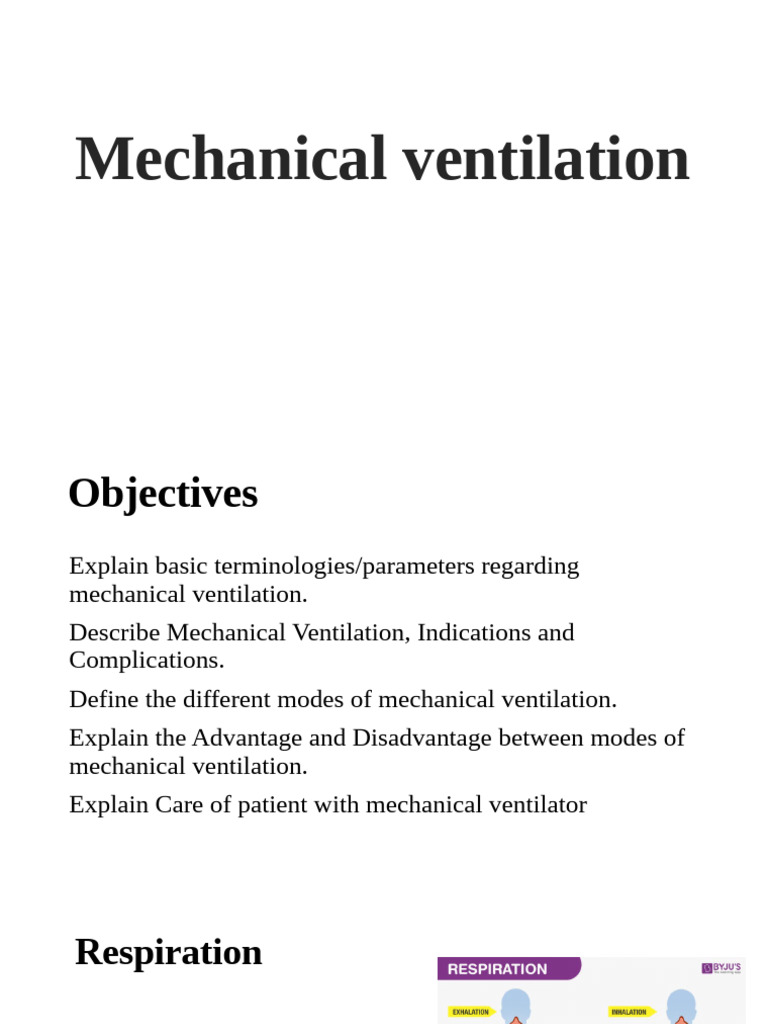 Understanding Mechanical Ventilation Basics | PDF | Breathing | Exhalation