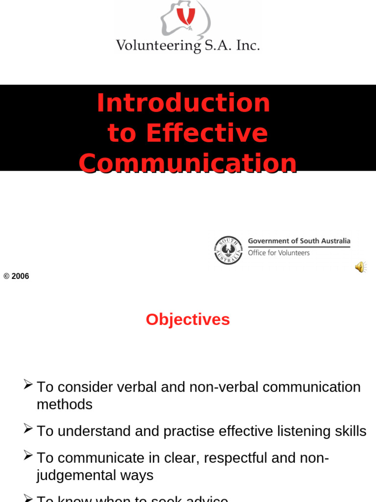 Effective Communication Skills Guide | PDF | Communication | Nonverbal ...