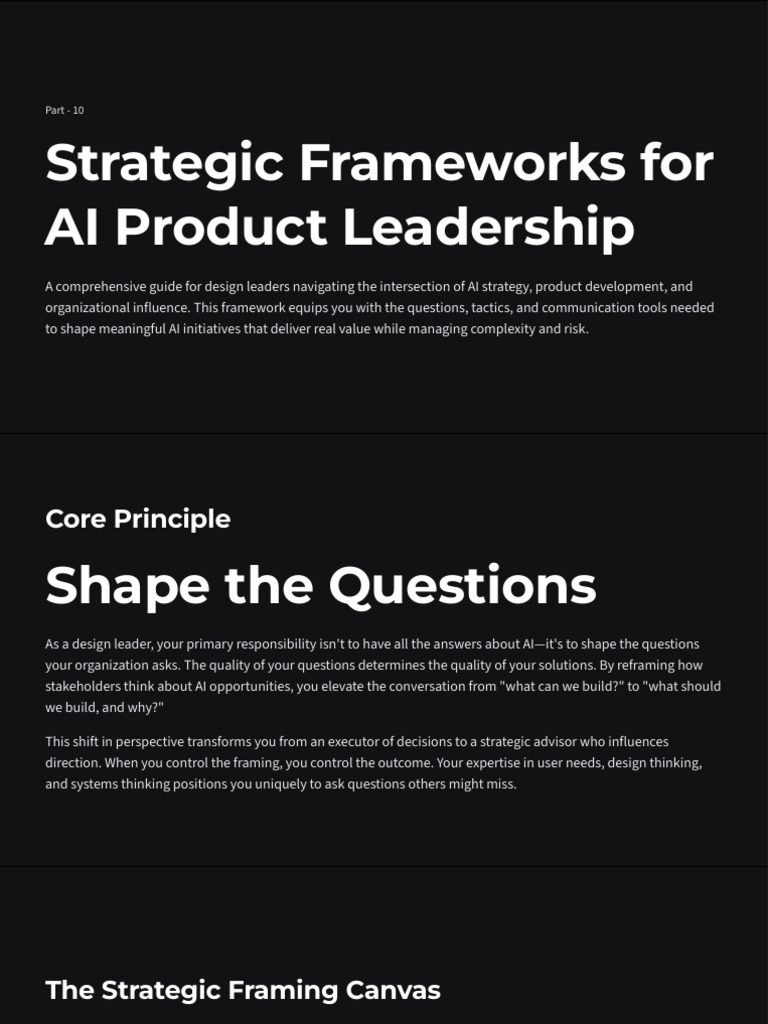AI Product Leadership Framework Guide | PDF | Artificial Intelligence ...