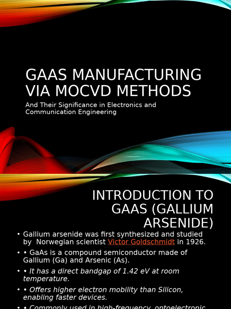 GaAs Manufacturing via MOCVD Methods | PDF | Gallium Arsenide | Doping ...