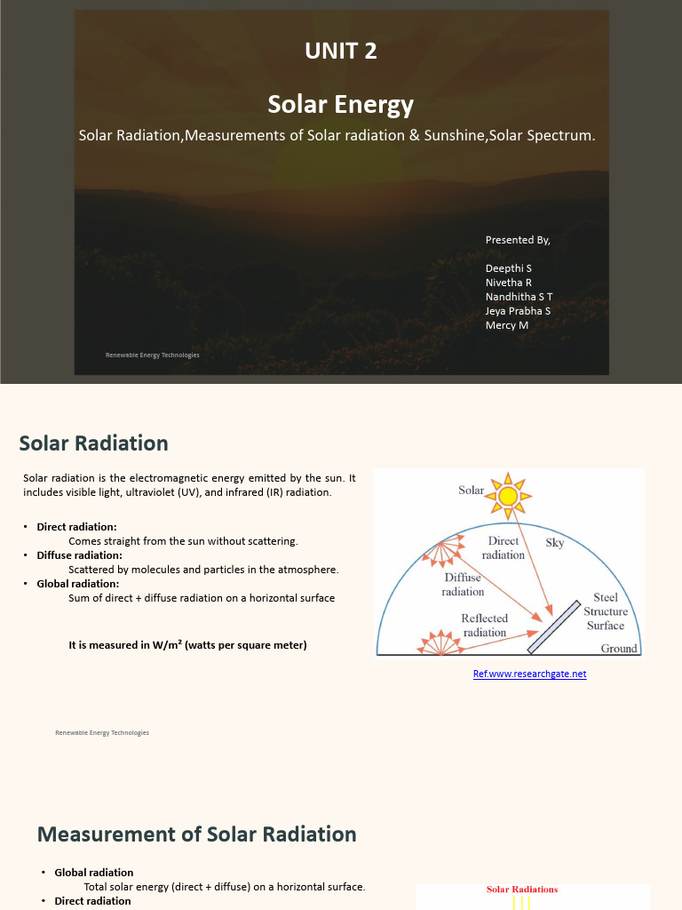 Understanding Solar Radiation and Measurement | PDF | Radiation | Infrared