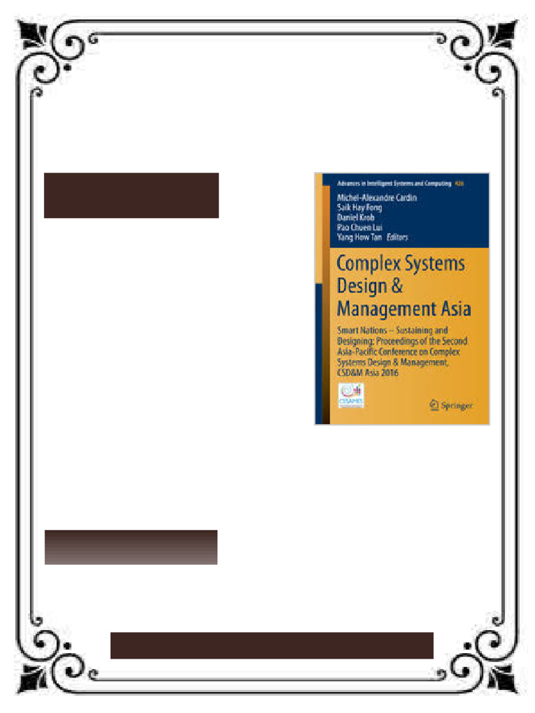 Complex Systems Design Management Asia Smart Nations Sustaining and ...