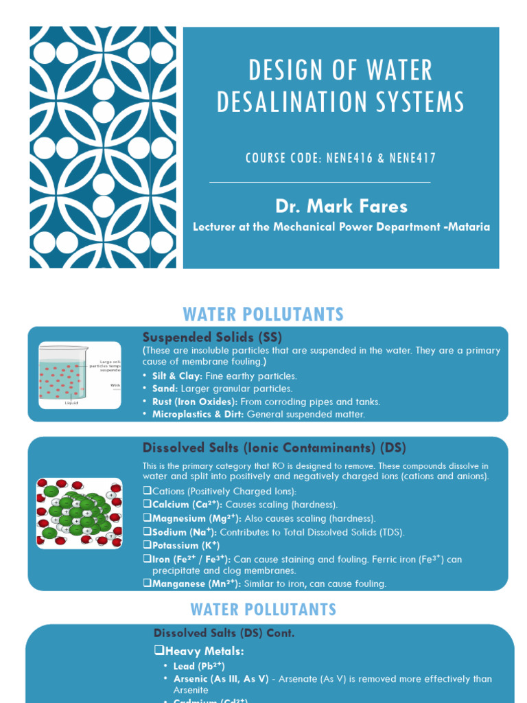 Water Desalination System Design Guide | PDF | Water Purification ...