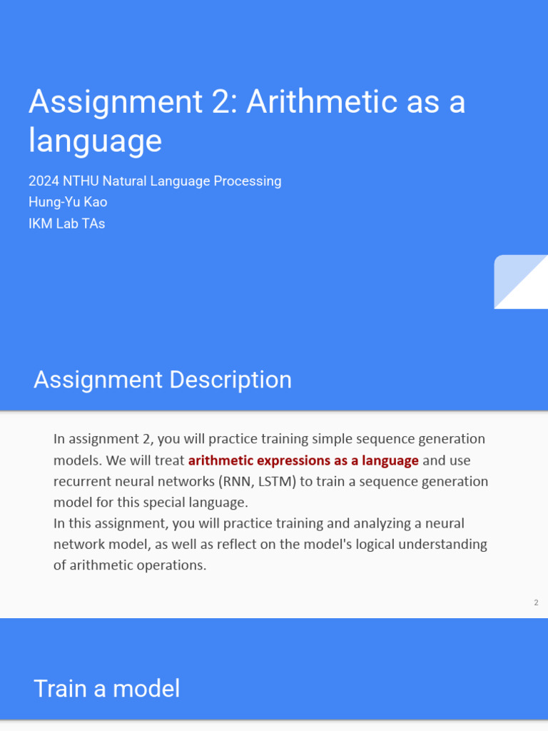 NLP HW2 Arithmetic | PDF | Learning | Software Engineering