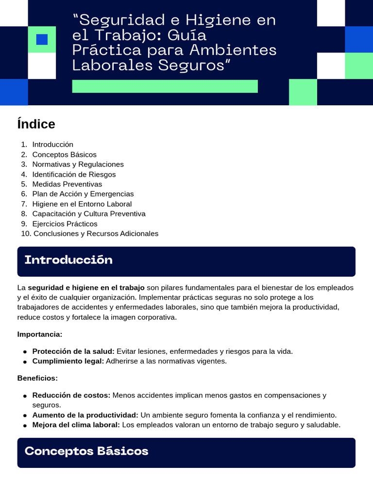 Guía de Seguridad y Higiene Laboral | PDF | Seguridad y salud ...