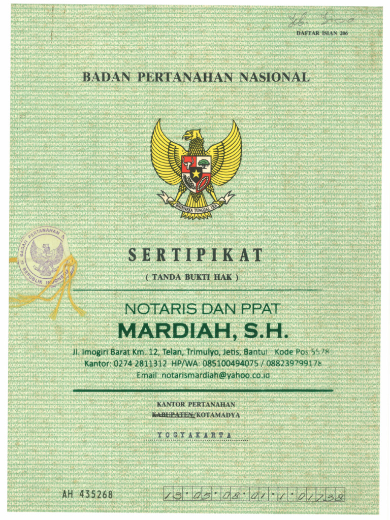 Sertipikat Notaris | PDF