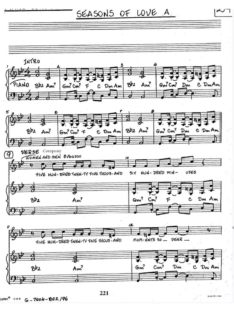 Seasons of Love | PDF