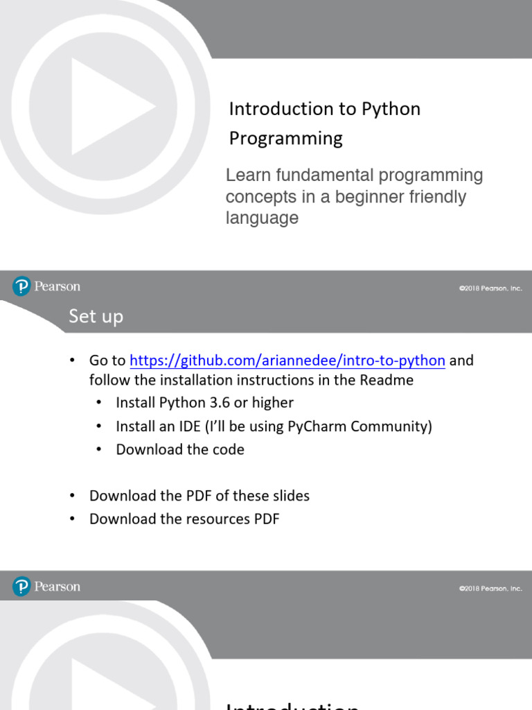 Intro to Python 11664914008962 | PDF | Python (Programming Language ...