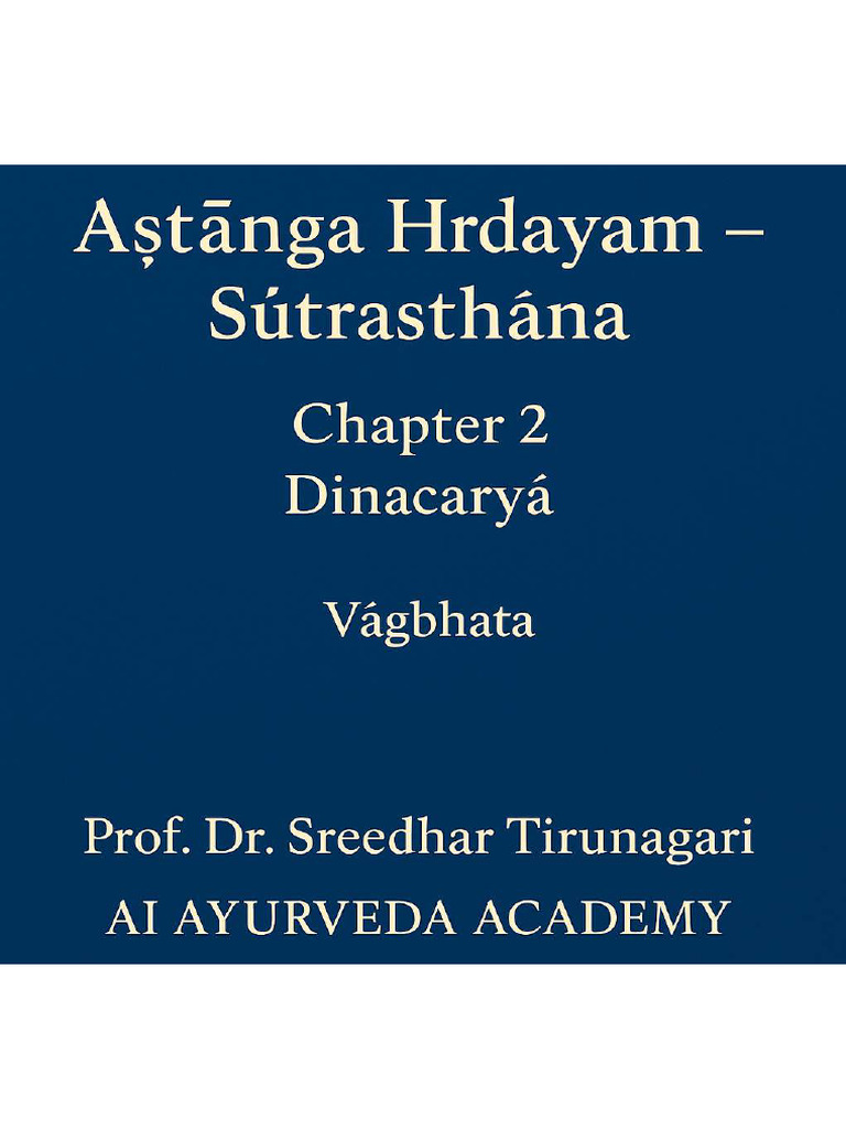 Dinacharya Book | PDF | Circadian Rhythm | Ayurveda