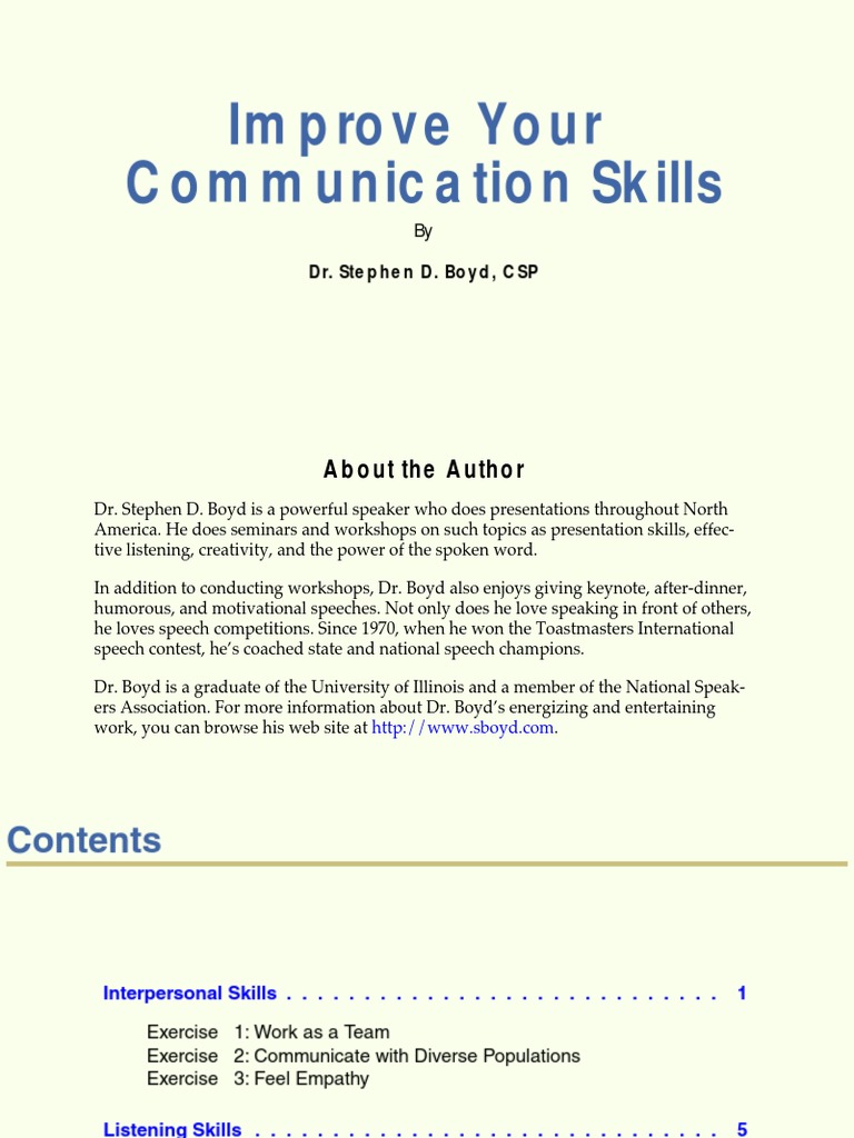 Enhance Your Communication Skills | PDF | Empathy | Public Speaking