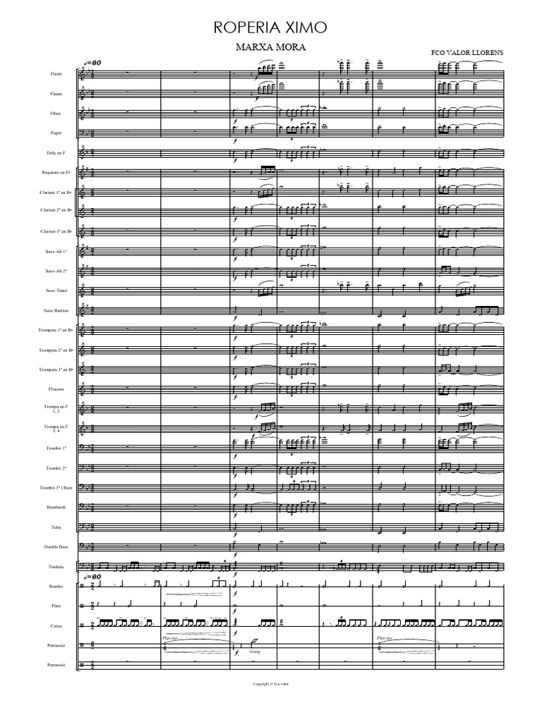 Roperia Ximo - Partitura | PDF | Drumming | Harmony
