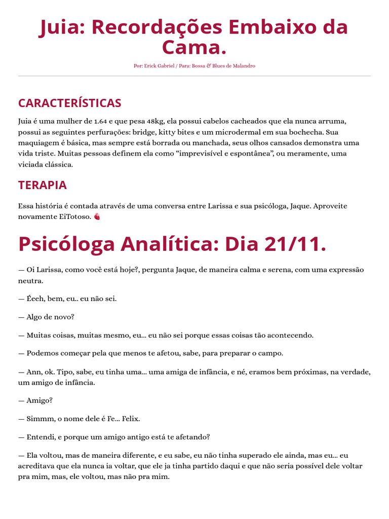 Juia: A Volta de um Amor Perdido | PDF | Tempo