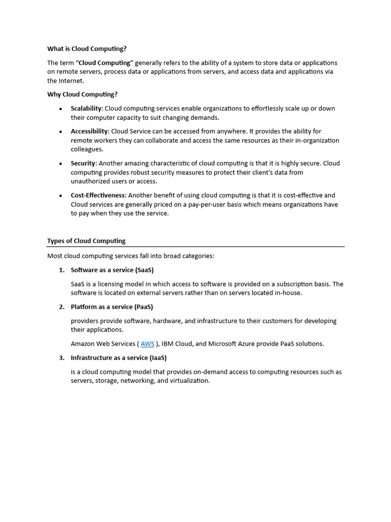 Cloud Computing | PDF
