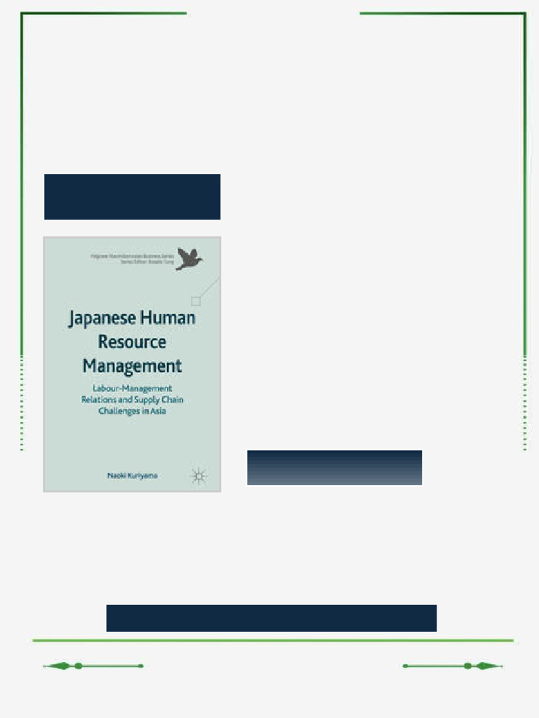 Japanese Human Resource Management: Labour-Management Relations and ...