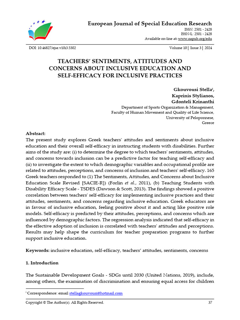 5302-21058-2-PB | PDF | Self Efficacy | Inclusion (Education)