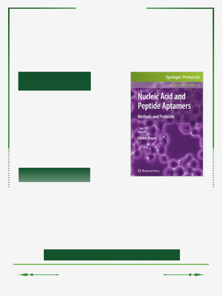 Nucleic Acid and Peptide Aptamers Methods and Protocols 1st Edition ...