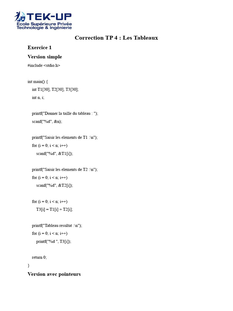 C Programming: Array Exercises Guide | PDF | Computer Programming ...