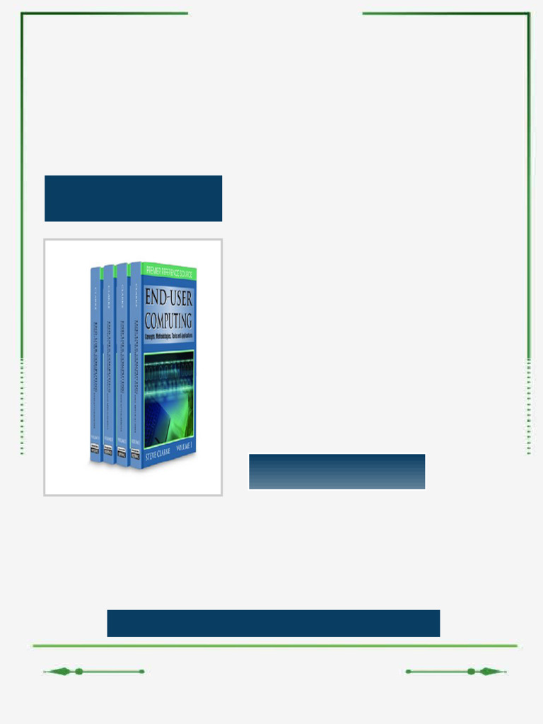End user Computing Concepts Methodologies Tools and Applications 1st ...