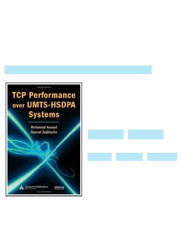 TCP Performance over UMTS HSDPA Systems 1st Edition Mohamad Assaad ...