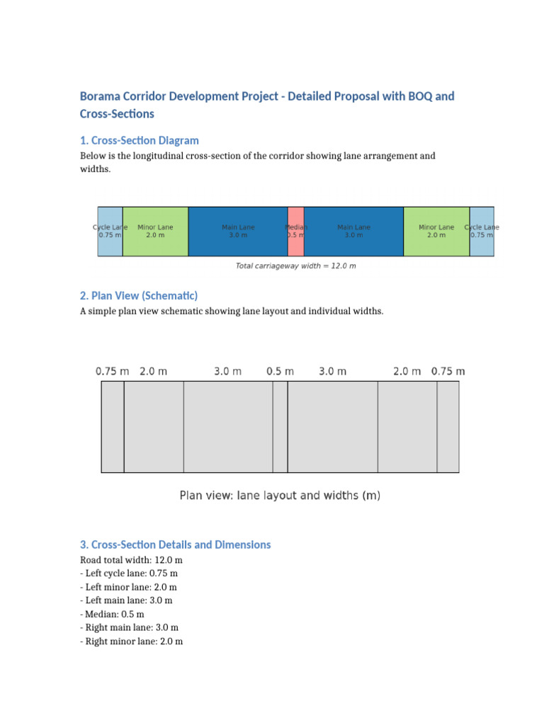 Borama Corridor Development Proposal | PDF | Road | Building Engineering