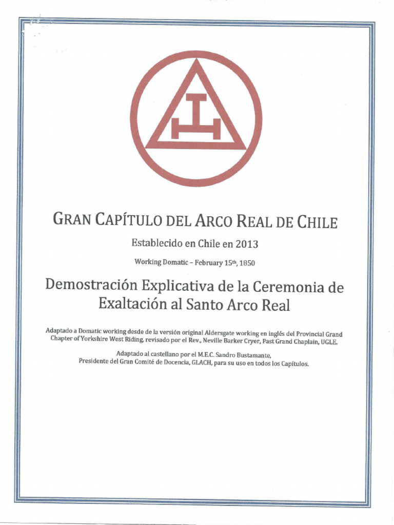 Demost Explic Ceremonia Exaltacion SAR | PDF