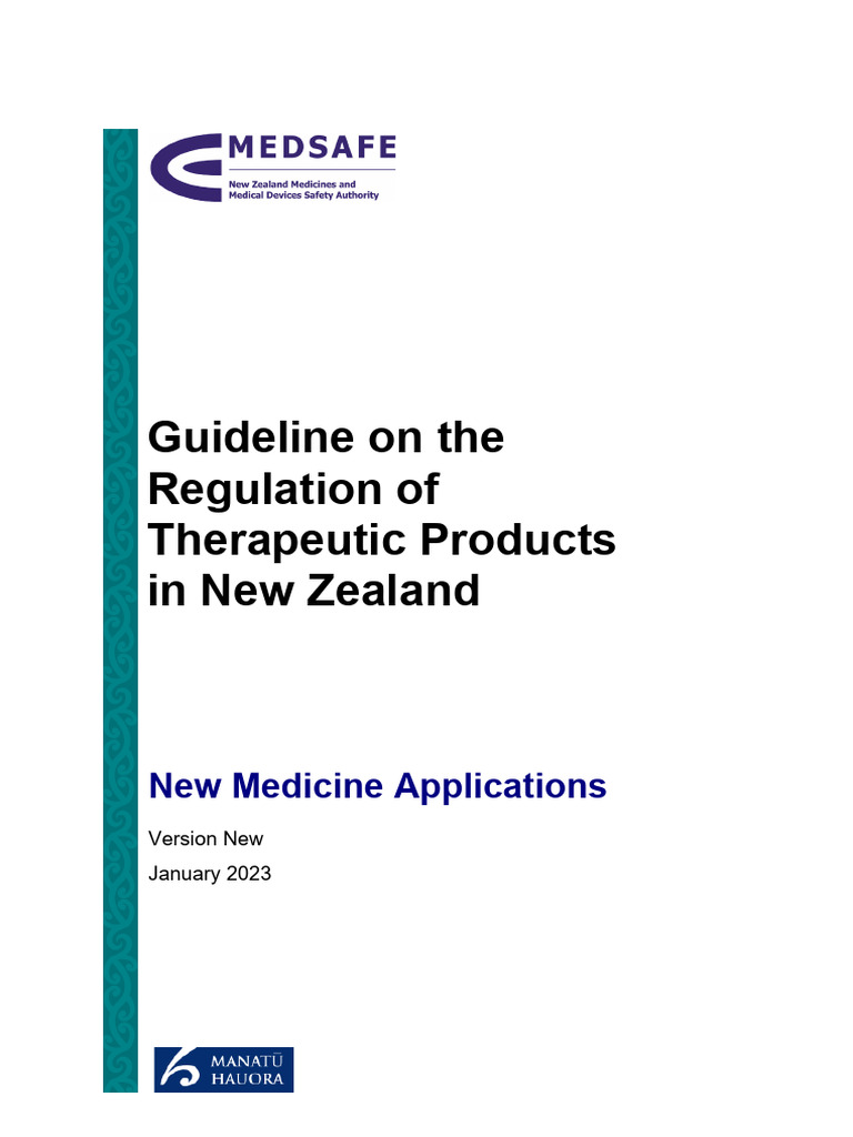 New Medicine Application Guidelines NZ | PDF | Over The Counter Drug ...