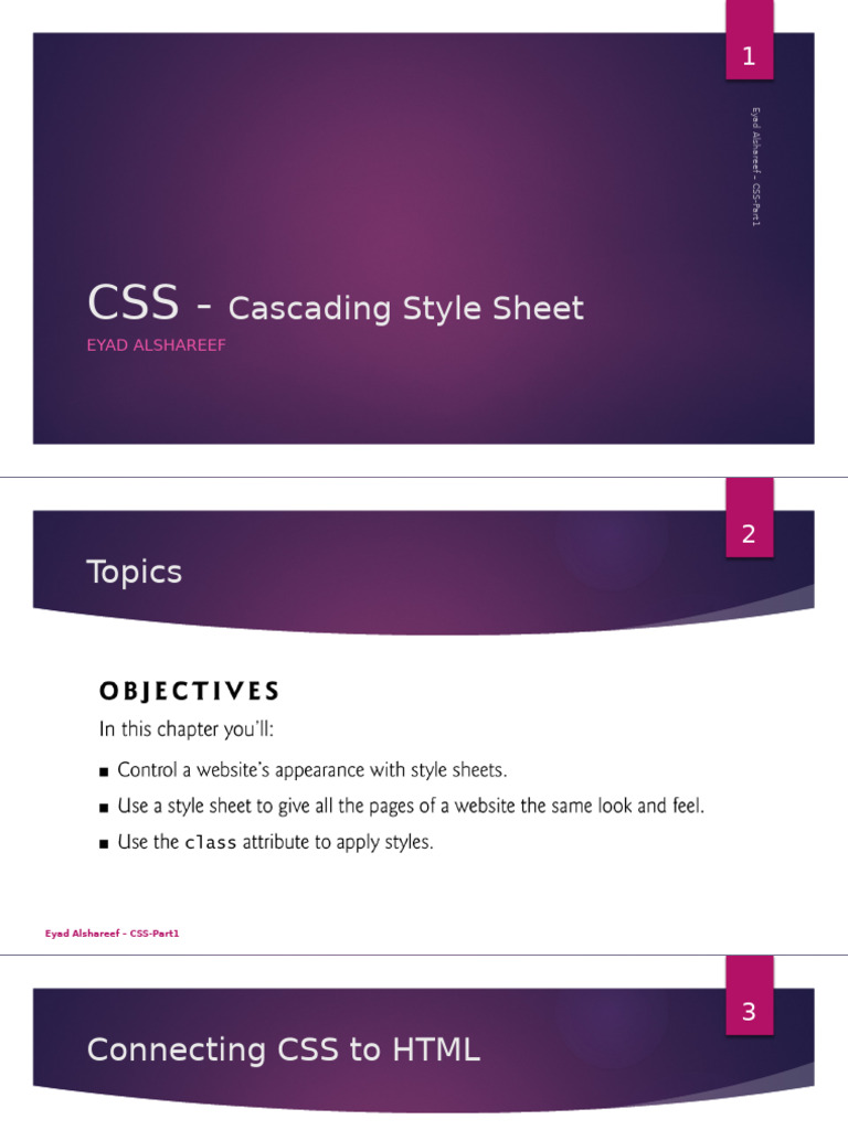 CSS Basics: Connecting HTML & Styles | PDF | Hypertext | World Wide Web ...