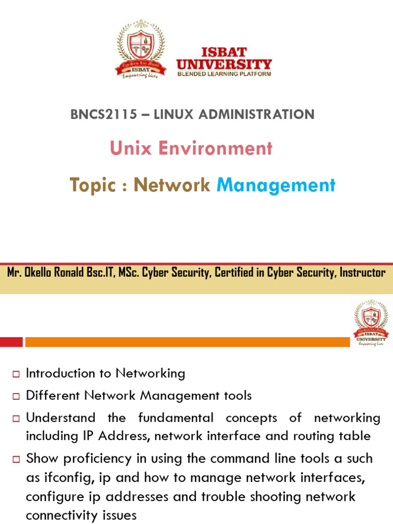 Linux Network Management Tools Guide | PDF | Secure Shell | Internet ...