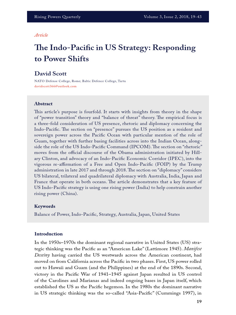US Indo-Pacific Strategy Insights | PDF | The United States | Trans ...
