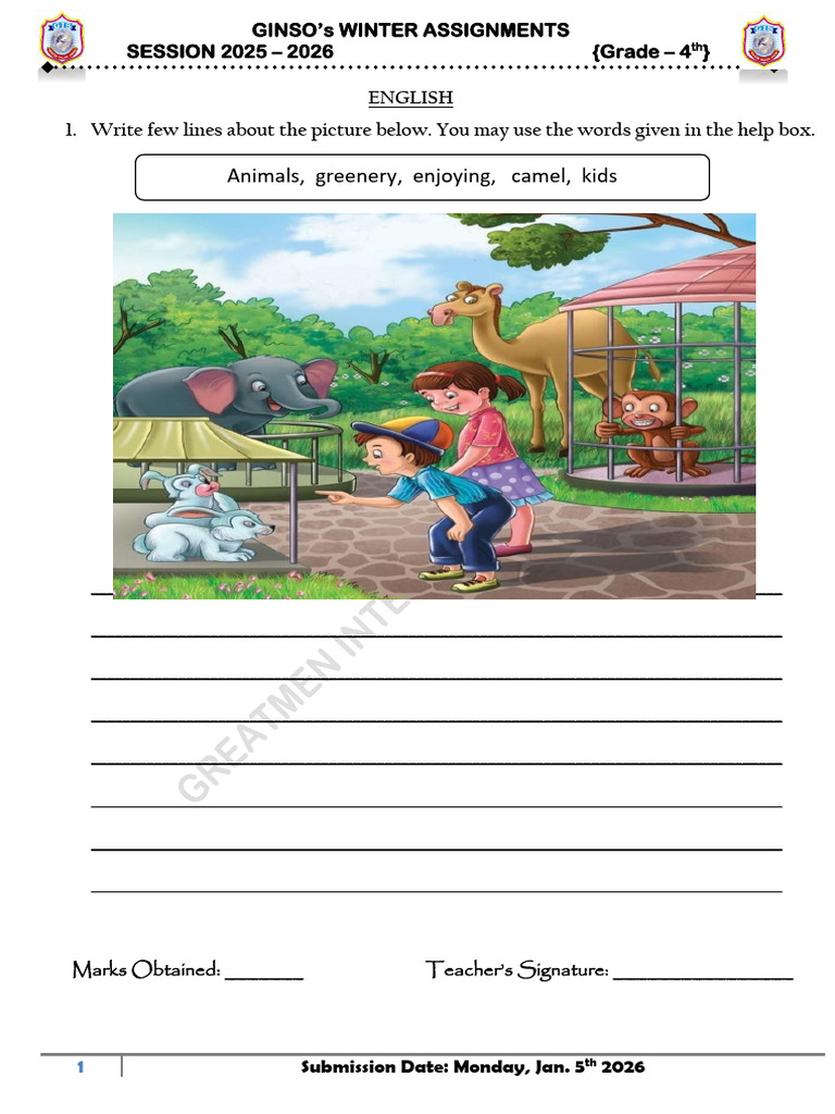 GINSO 4th Grade Winter Assignments 2025 | PDF | Minerals | Mining