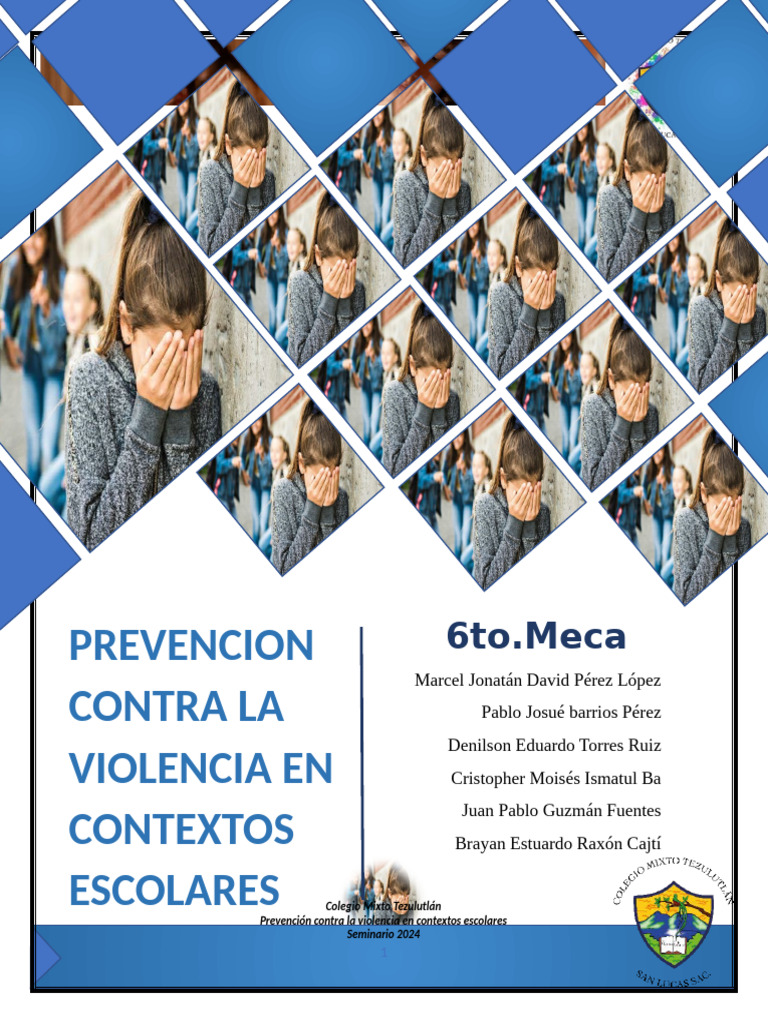 Prevención de la Violencia Escolar 2024 | PDF | Violencia | Metodología ...