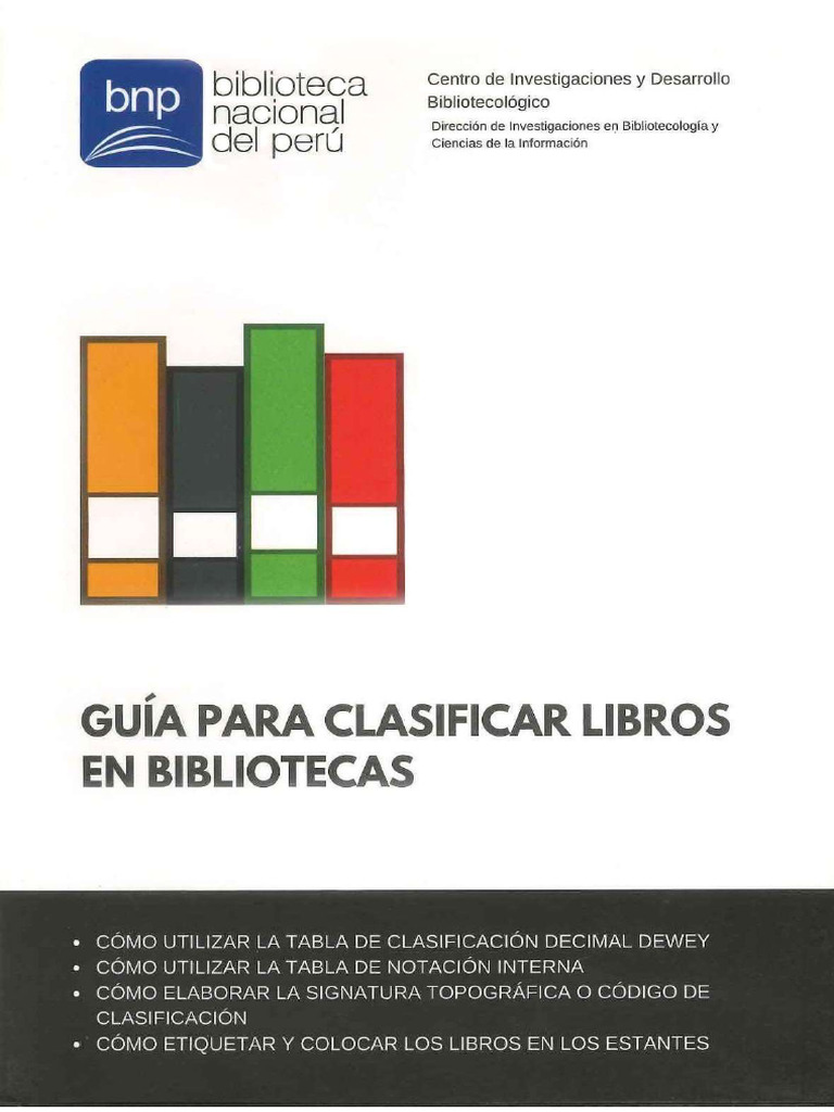 Guia para Clasificar Los Libros en Bibliotecas | PDF