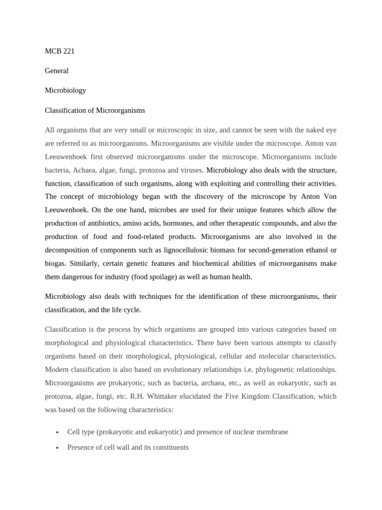 MCB 221 | PDF | Cell (Biology) | Eukaryotes