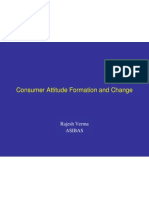 Consumer Attitude Formation and Change: Rajesh Verma Asibas