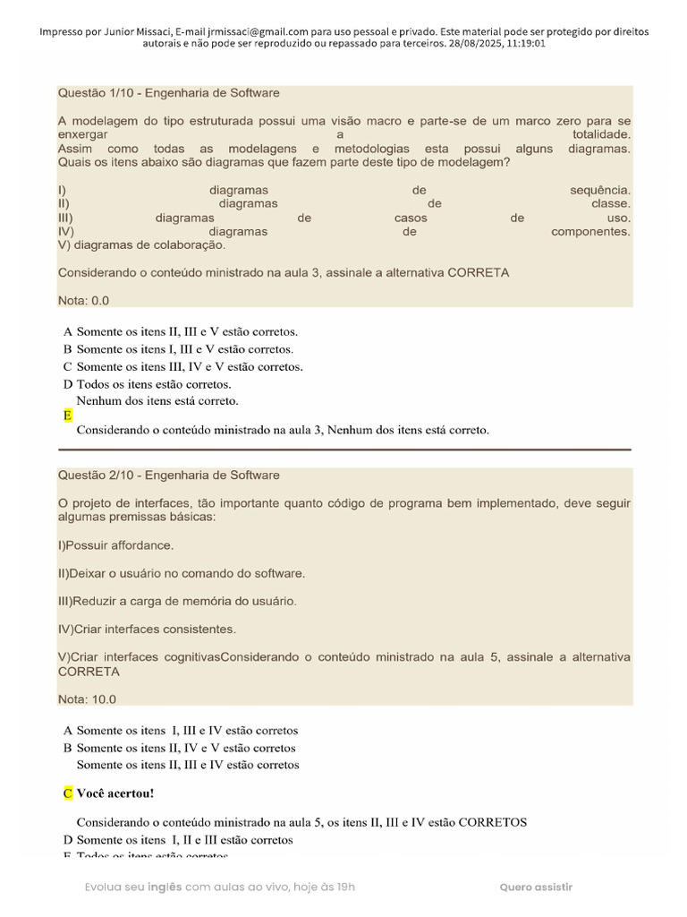 Prova Pratica 1 | PDF