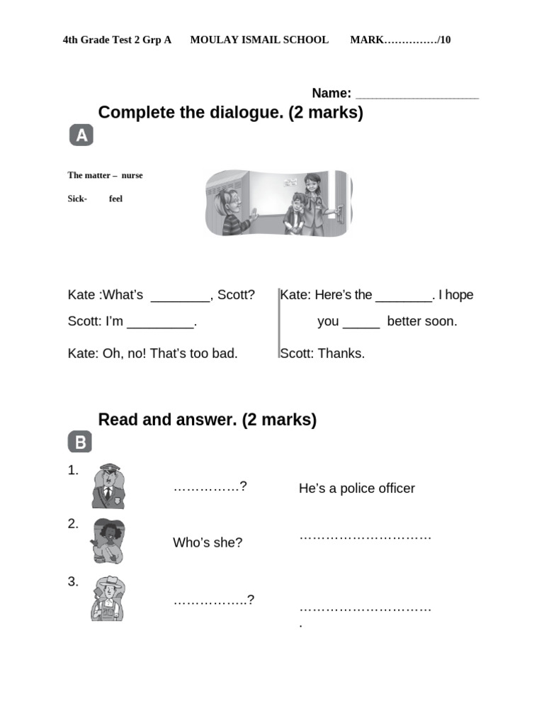 Grade 4 Test 2 Grp A | PDF