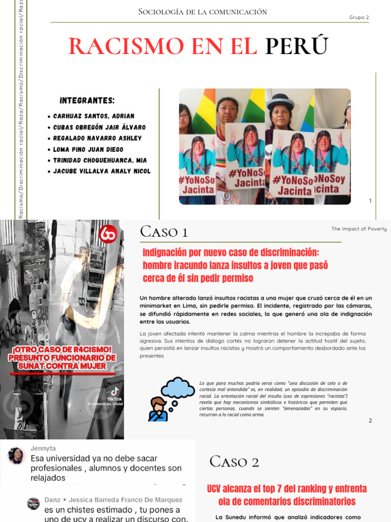 Racismo y Discriminación en Perú | PDF | Racismo | Discriminación y ...