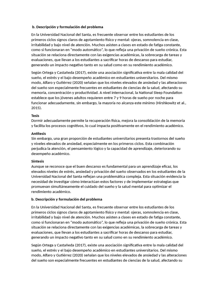 Estrés y Sueño en Estudiantes Universitarios | PDF | Dormir | La ...