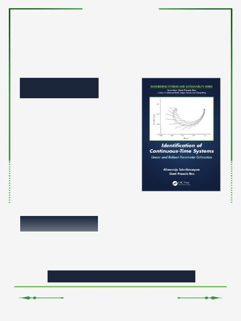 Identification of Continuous-Time Systems: Linear and Robust Parameter ...
