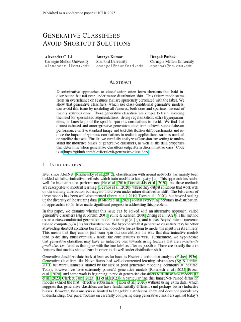Generative Classifiers vs. Discriminative Models | PDF | Statistical ...