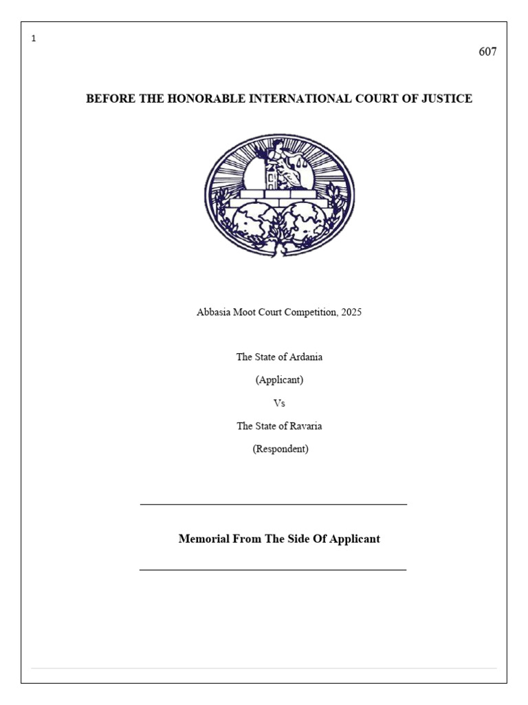 Ardania vs. Ravaria: ICJ Case on Consular Rights | PDF | International ...