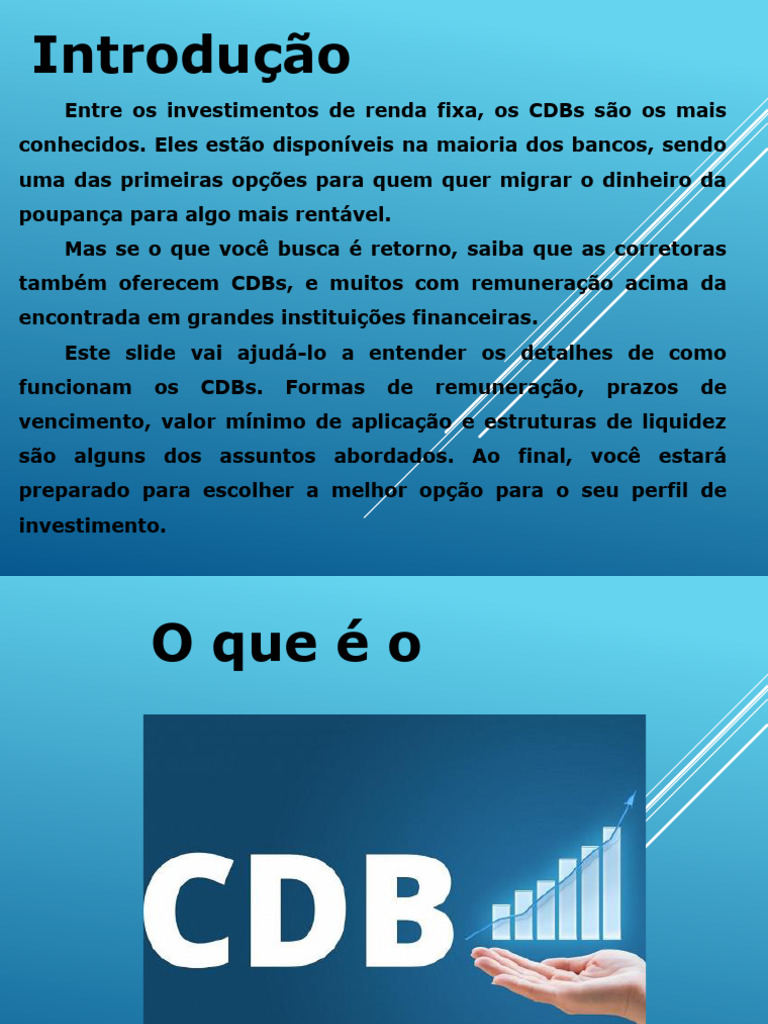 Guia Completo sobre CDBs e Investimentos | PDF | Comprovante de ...