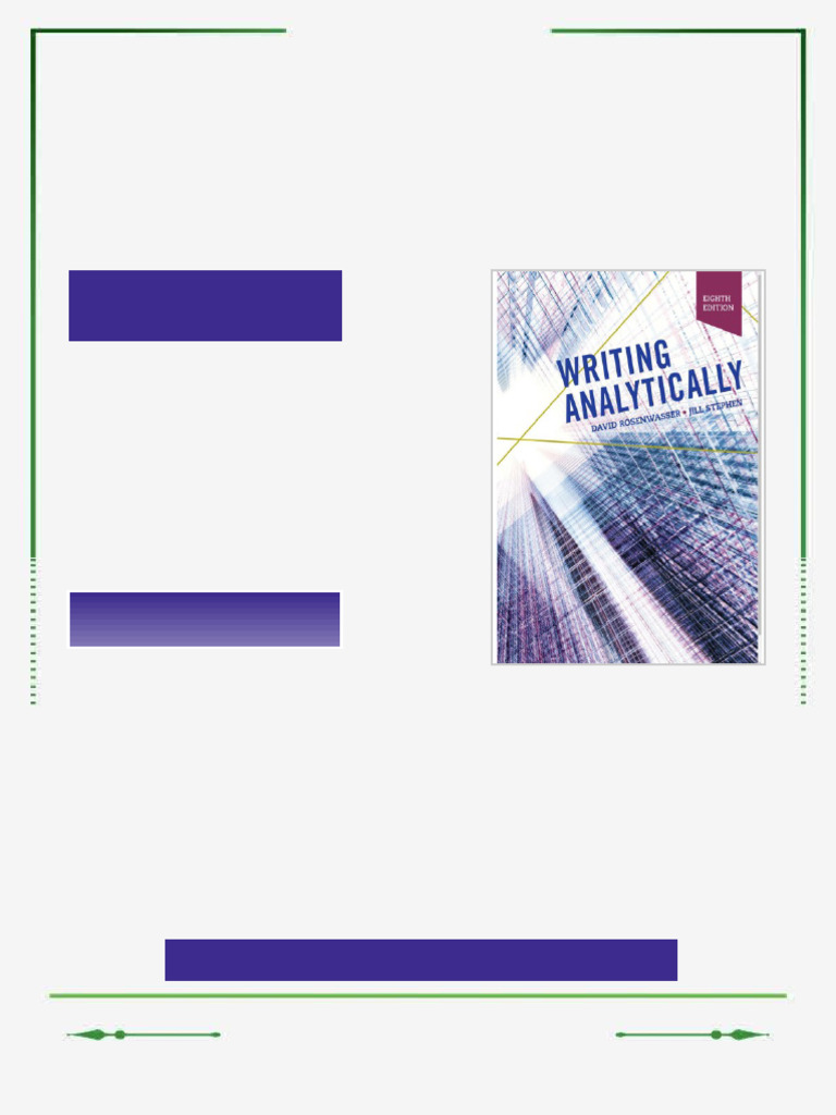 Writing Analytically David Rosenwasser eBook printer-ready pdf | PDF